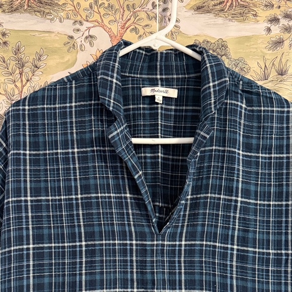 Madewell Navy Checkered Shirt - Picture 2 of 8